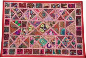 Decorative Embroidered Patchwork Bohemian Tapestry-Boho Wall Hanging