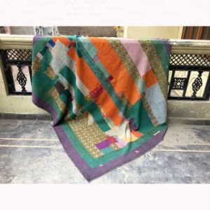 Vintage Kantha Quilts Cotton Reversible Sari quilt Throws Handmade Kantha