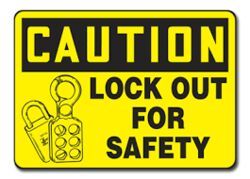 Safety Lockout Signs