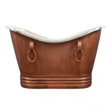 HAMMERED COPPER DOUBLE-SLIPPER TUB