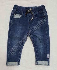 Dark Blue Stretched Baby Denim Jeans