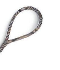 Single part body, hand-spliced wire rope slings