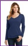 Ladies Long Sleeve V-Neck T-Shirt