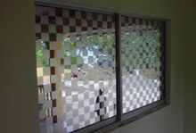 Clear And Squares Decorative Window Film