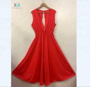 Red Wear Jumpsuit Dress
