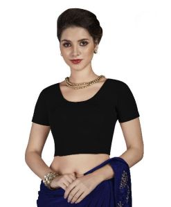 Jelite&reg; Premium Women's Cotton Lycra Stretchable Readymade Plain Saree Blouse