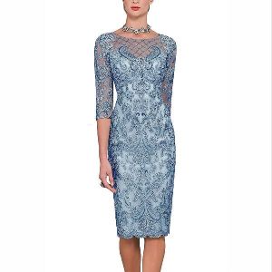Newdeve Women’s Mother of The Bride Dresses with Lace Jacket Short for Wedding
