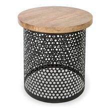 Side Table with Wooden Top