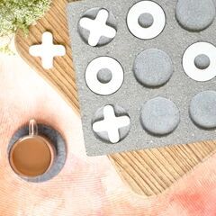 Stone Marble Knots & Crosses Game