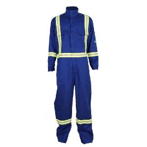 Anti-fire long sleeve coveralls with reflective tape