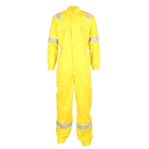 Men's 100% cotton flame retardant coverall with reflective strip