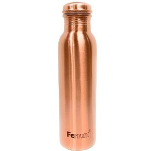 Copper Bottle 1 Litre Matte Finish, Jointless