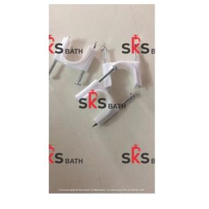 White Round Cable Clamp