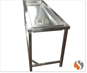 Soiled Dish Landing Table with Garbage Chute (Deep Top)