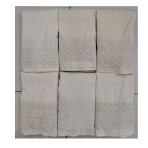 Cotton Dyeable Schiffli Chikan Palazzo Fabric