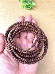 Natural Carved Tulsi Kanthi Mala