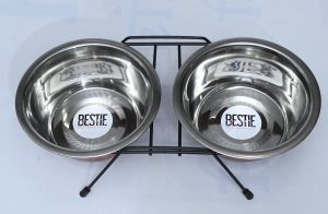 Stainless Steel Double Diner Pet Bowl