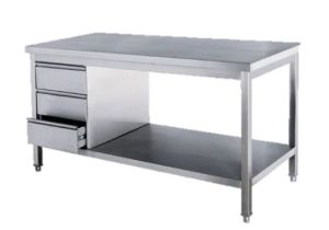 Stainless Steel Table with Drawer