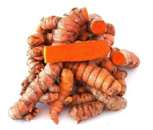 raw turmeric finger