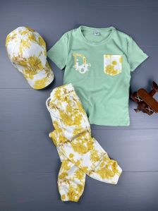 Kids Top & Bottom Set with Hat