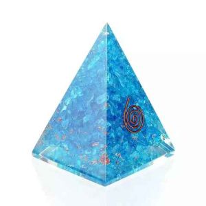 Blue Aquamarine Stone Pyramid