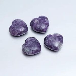 Lepidolite Heart Stone