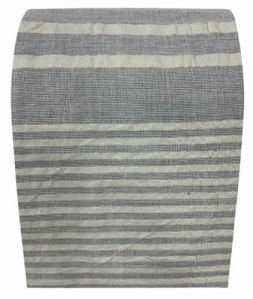 Grey Cotton Dobby Striped Shirting Fabric