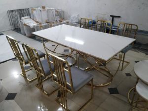 stainless steel dining table
