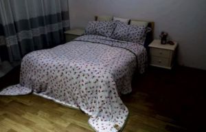 Classic White Woolen Printed Double Bedsheet