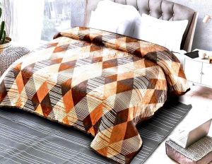 Dove Fancy Woolen Printed Double Bedsheet