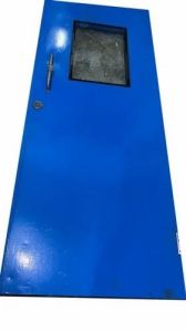 Paint Coated Mild Steel Single Clean Room Door, Color : Blue