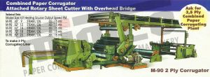 combined paper corrugator machine