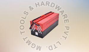 Stainless Steel Polished Rectangular Red metal tool box