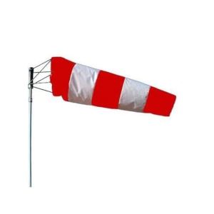 Being Safe -Wind Sock 6 Feet Red and White with 3 Reflective Tapes Waterproof Pack of 01