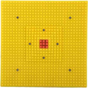 Yellow Rubber Exercise Acupressure Mat, Shape : Square