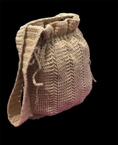 Acrylic Thread Crochet Drawstring Bags, Size : Medium