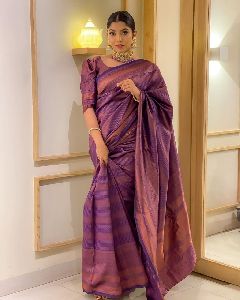 New launching copper line soft silk saree collection