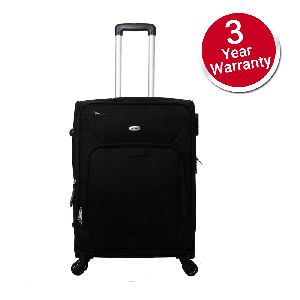 Timus Upbeat Spinner Black 65 cm/24 inch 4 Wheel Soft Sided Suitcase/Waterproof Luggage with Expanda