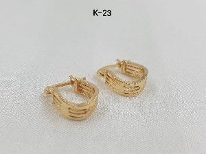 Gold plated bali earrings k23
