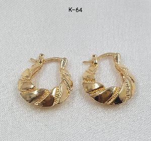 Gold plated bali earrings k64