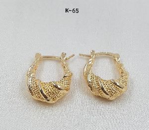 Gold plated bali earrings k65