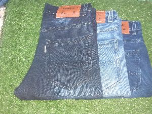 knitted denim jeans