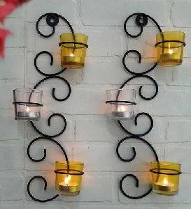 Antique Wrought Metal Candle Holder
