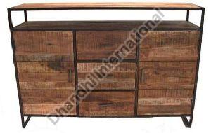 Iron Polished DI-0510 Sideboard Cabinet, Color : Brown