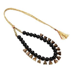 Black Beaded Necklace Set