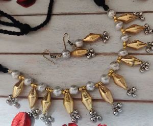 Gold Plated Adjustable Necklace Set