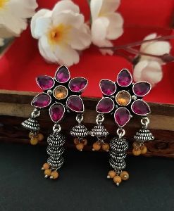 Multicolor Floral Drop Earrings