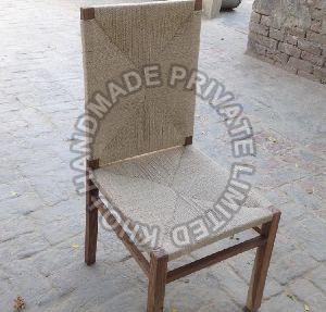 Jute Chair With Wooden Frame