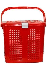 Red Plastic Storage Basket