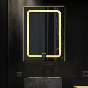 rectangular led light mirror